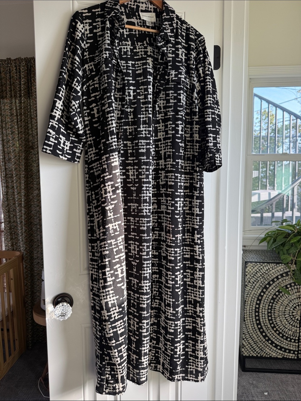 Black & White Patterned Donna Morgan Women’s Dress / Cover Up